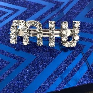 Miu miu rhinestone hair barette